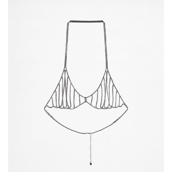 ZARA Rhinestone Jewel Top - Picture 6 of 8